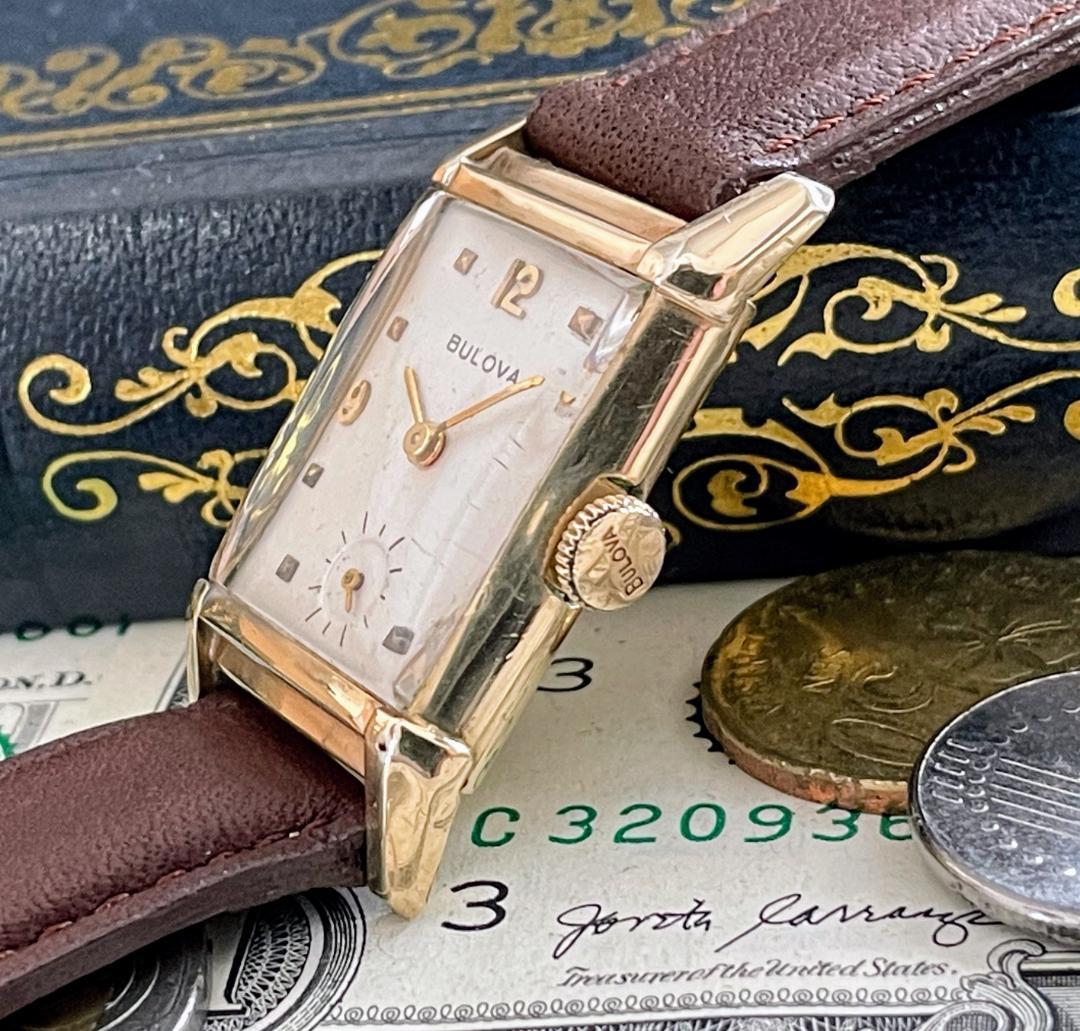 名品】ブローバ/Bulova/1940's/アンティーク/手巻き/スクエア 名品】ブローバ/Bulova/1940's/アンティーク/手巻き/スクエア