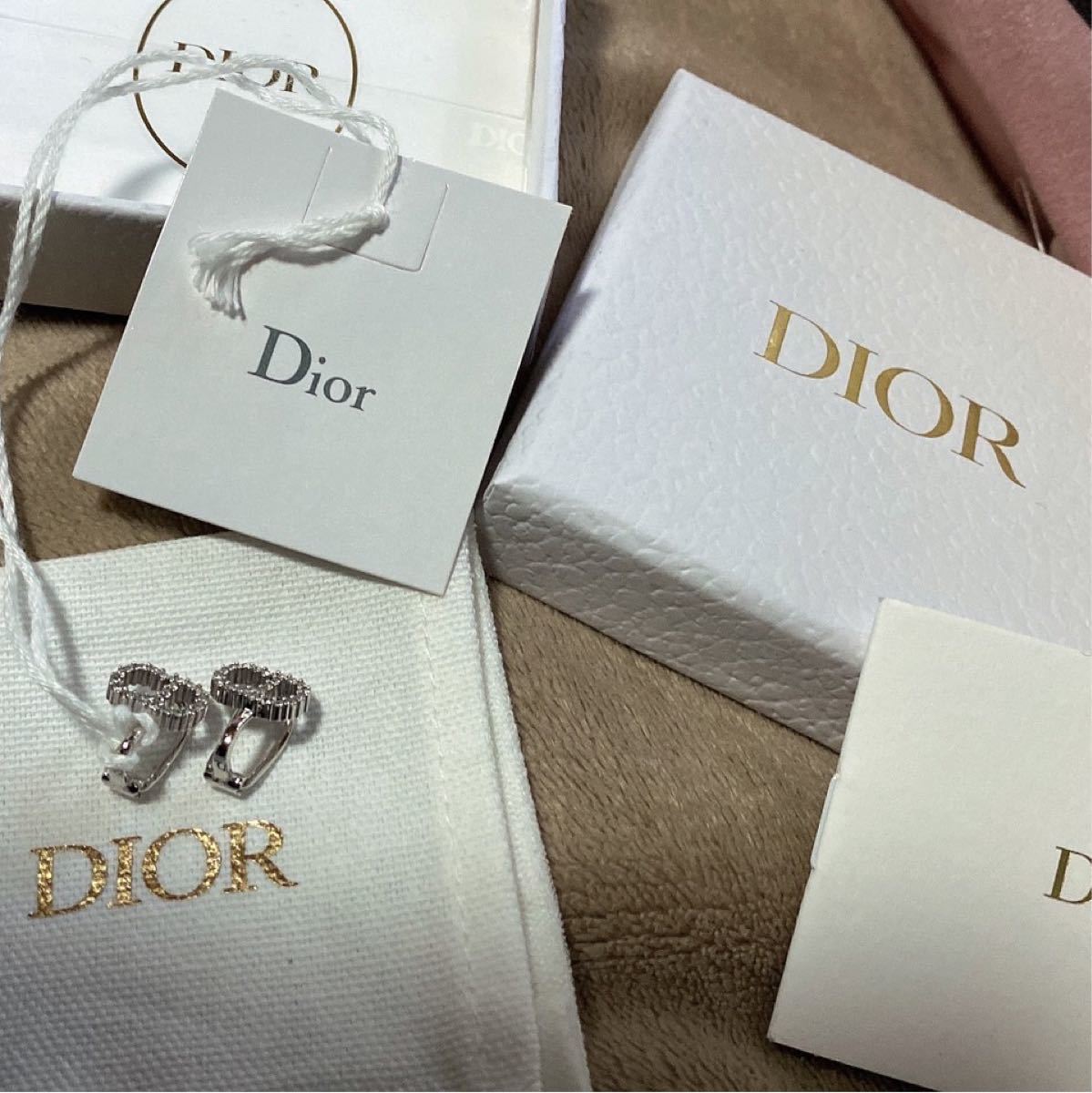 美品 Christian Dior クリスチャン・ディオール イヤリング シルバー