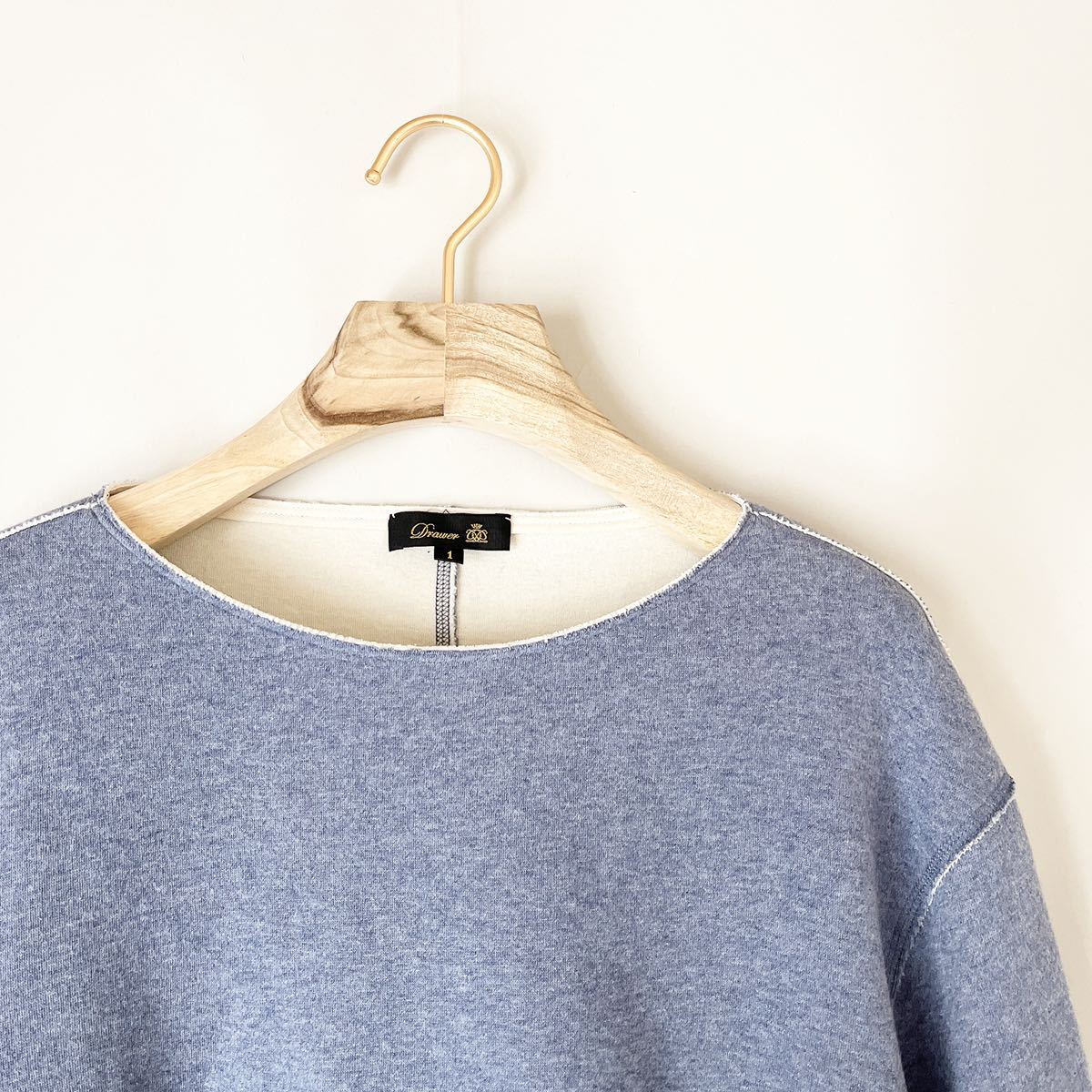 美品|Drawer ドゥロワー カシミヤ&シルク混 ボンディング ペプラム