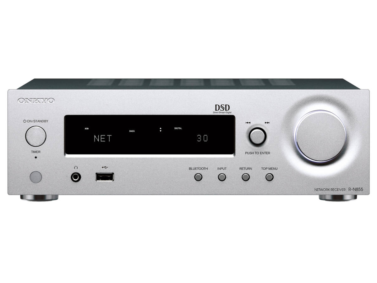 ★展示品 オンキヨー ONKYO アンプ INTEC R-N855(S) [ネットワークレシーバー/Wi-Fi/ハイレゾ対応/Bluetooth/シルバー] 在庫ラスト1点限り_画像9