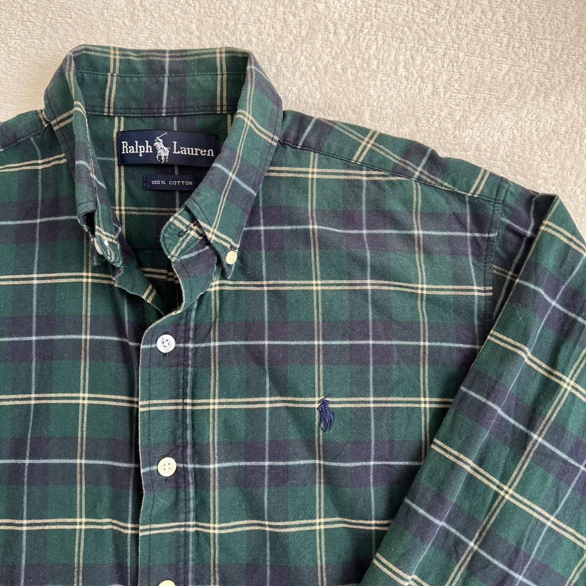 Ralph Lauren ラルフローレン チェックシャツ M グリーン 長袖 Ralph Lauren ラルフローレン チェックシャツ M グリーン 長袖
