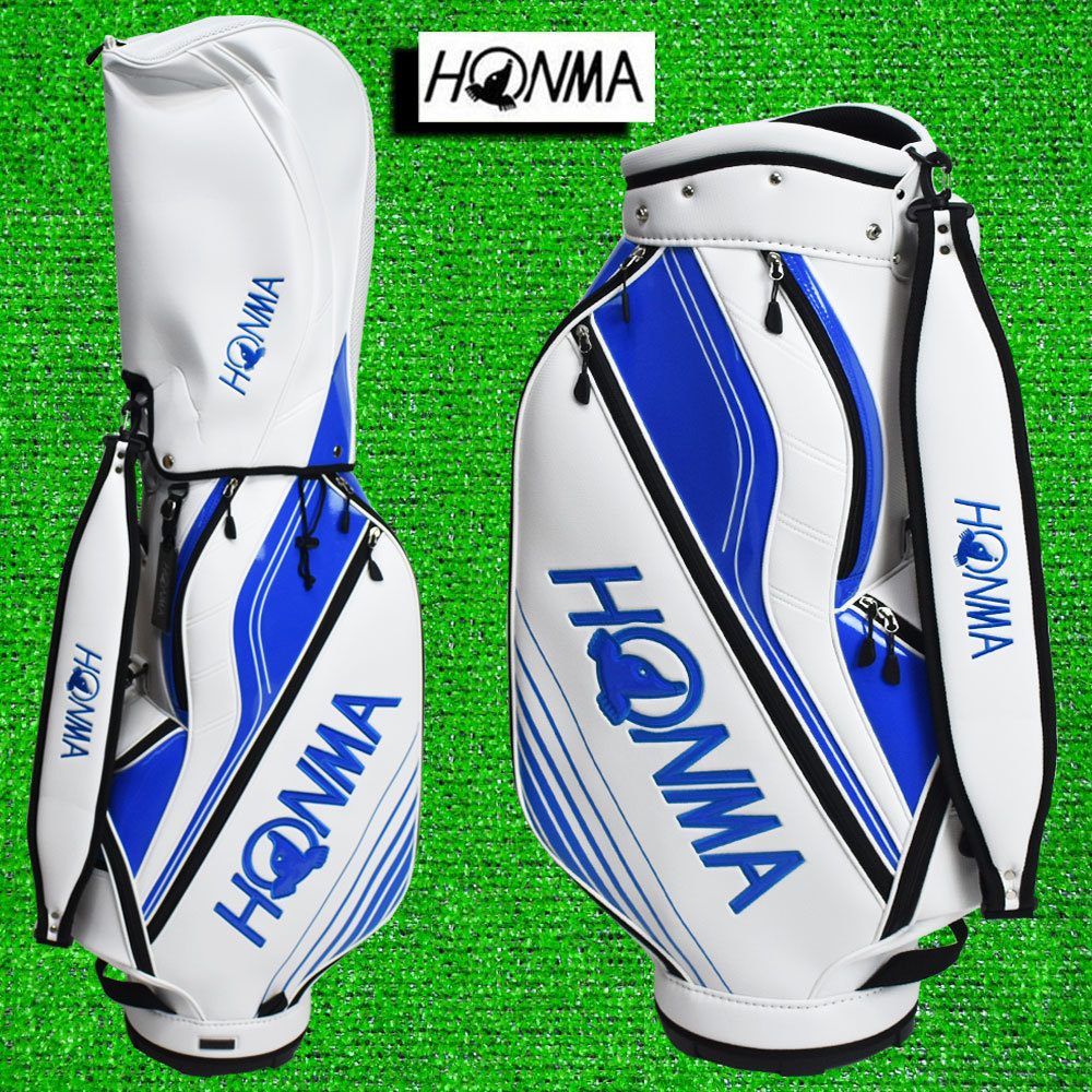 ＨＯＮＭＡ ホンマ ゴルフ キャディーバック 9型【ホワイト/ブルー】新品！_画像1