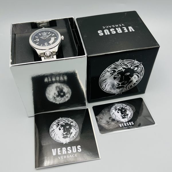 店舗 ヴェルサスヴェルサーチ Versace ブラック シルバー メンズ腕時計 