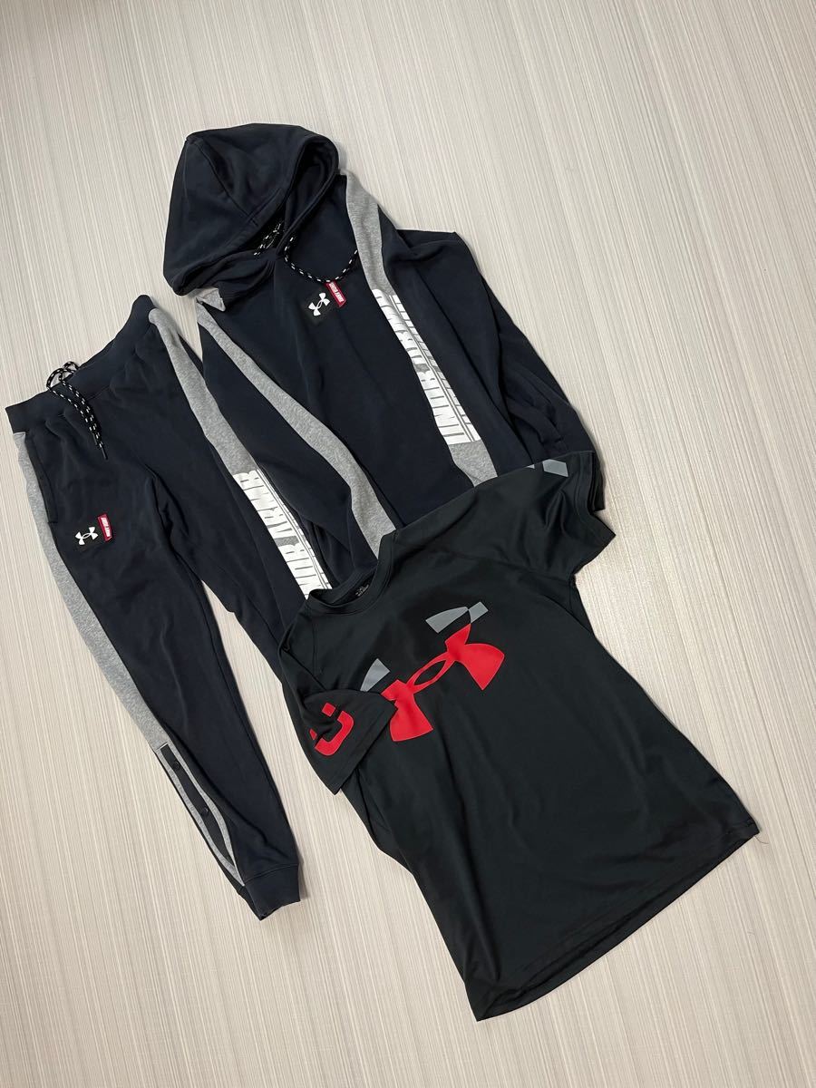 最終値下げ　アンダーアーマー（UNDER ARMOUR）スウェットパンツ　パーカーTシャツセット　 セットアップ