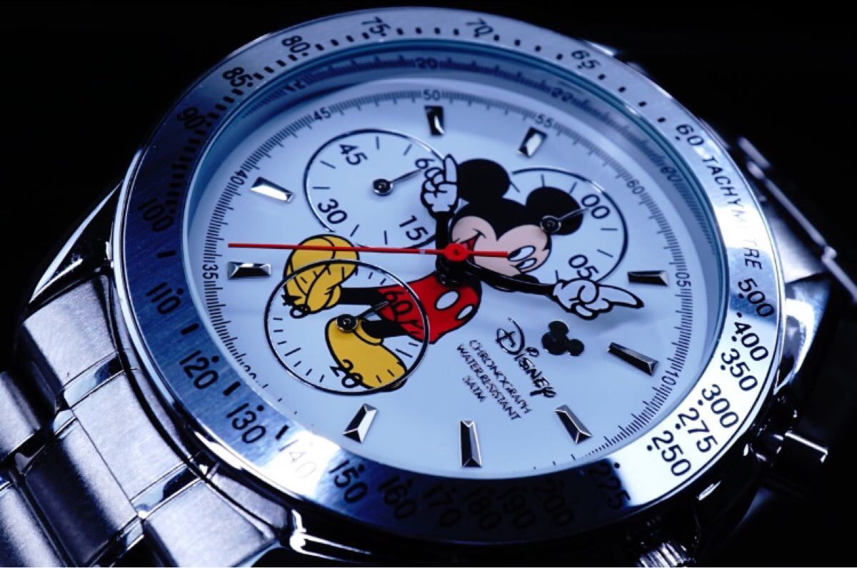 Disney限定/MICKEY ミッキーマウス 腕時計/スピードマスター クロノグラフ