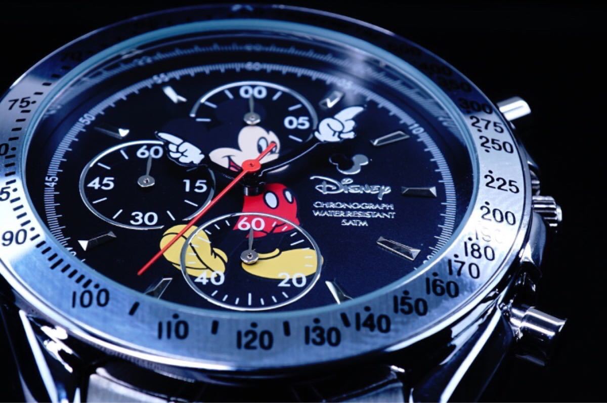 品揃え豊富で Disney限定/MICKEY クロノグラフ 腕時計/スピード