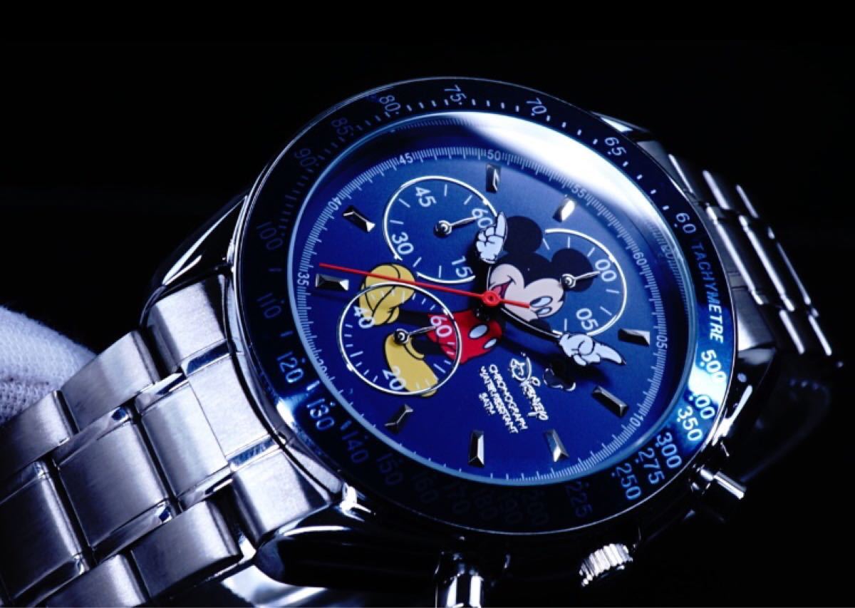 Disney限定/MICKEY ミッキーマウス 腕時計/スピードマスター クロノグラフ