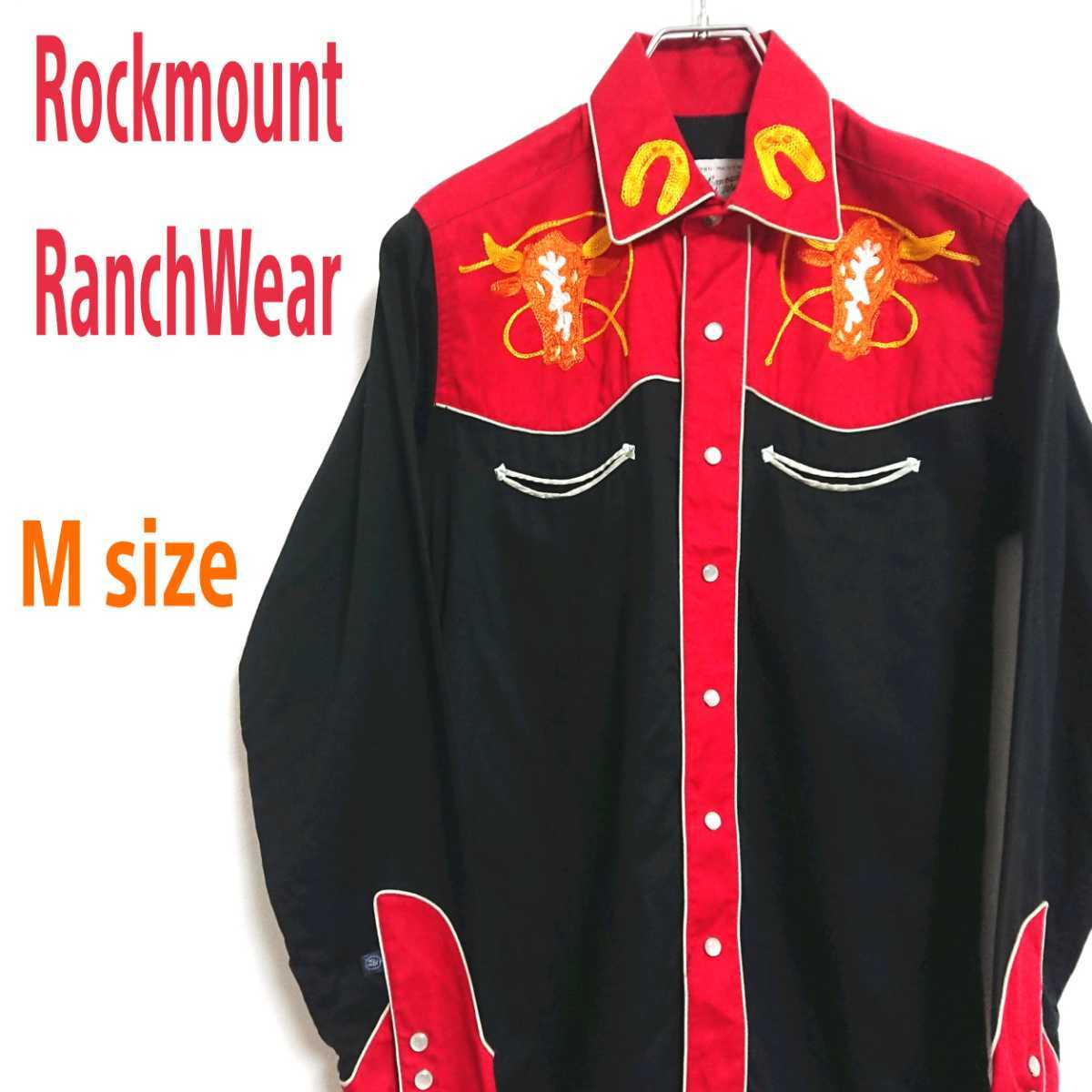 新年の贈り物 個性的 一点物 Rockmount Mサイズ 柄シャツ ウエスタン