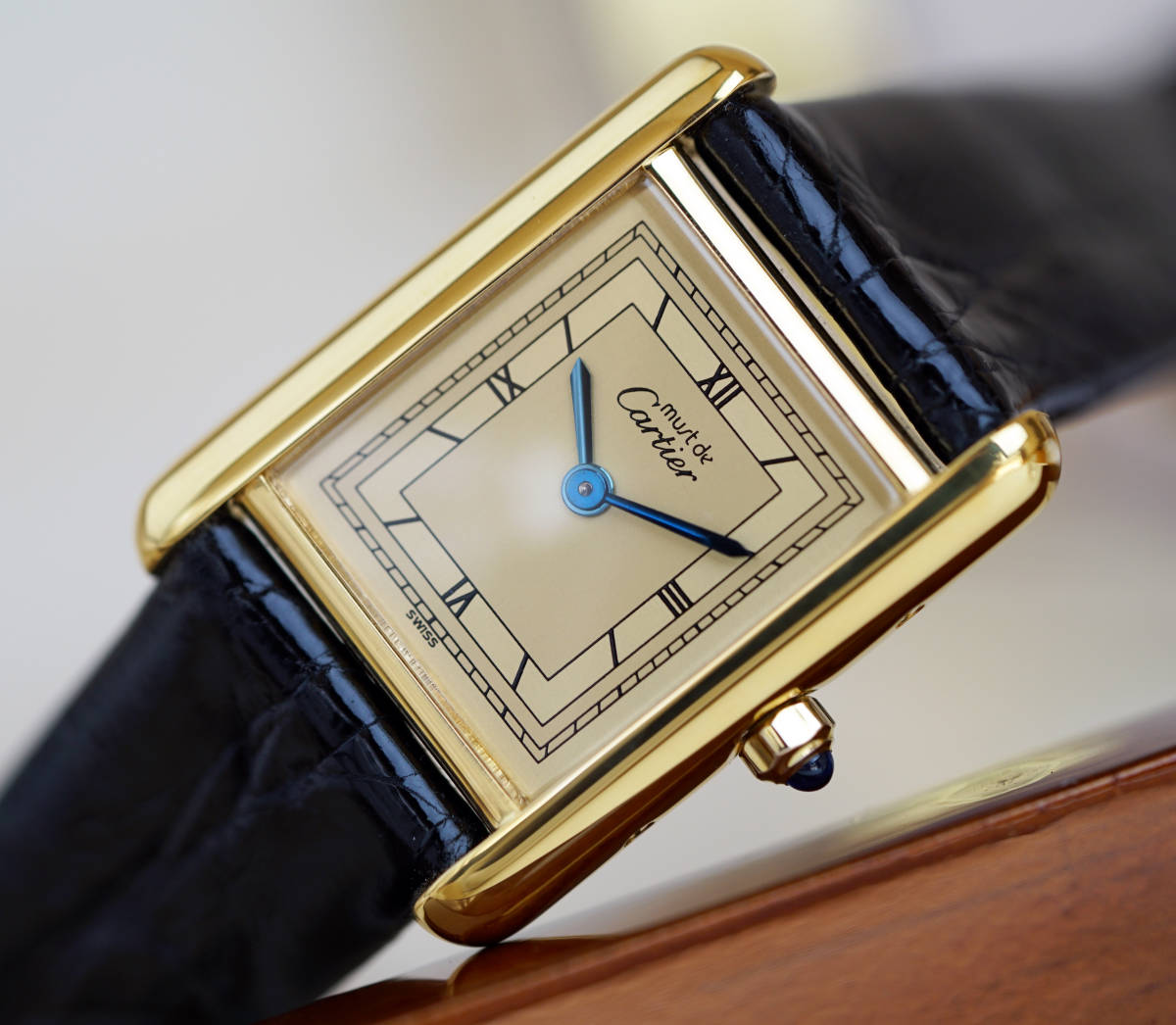 美品 カルティエ マスト タンク ゴールド ローマン SM Cartier