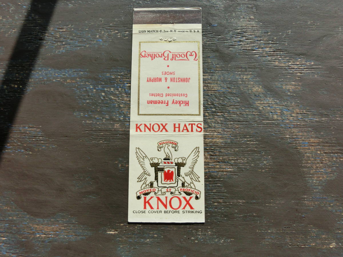 1950年代　ビンテージ　KNOX　マッチブックカバー_画像1