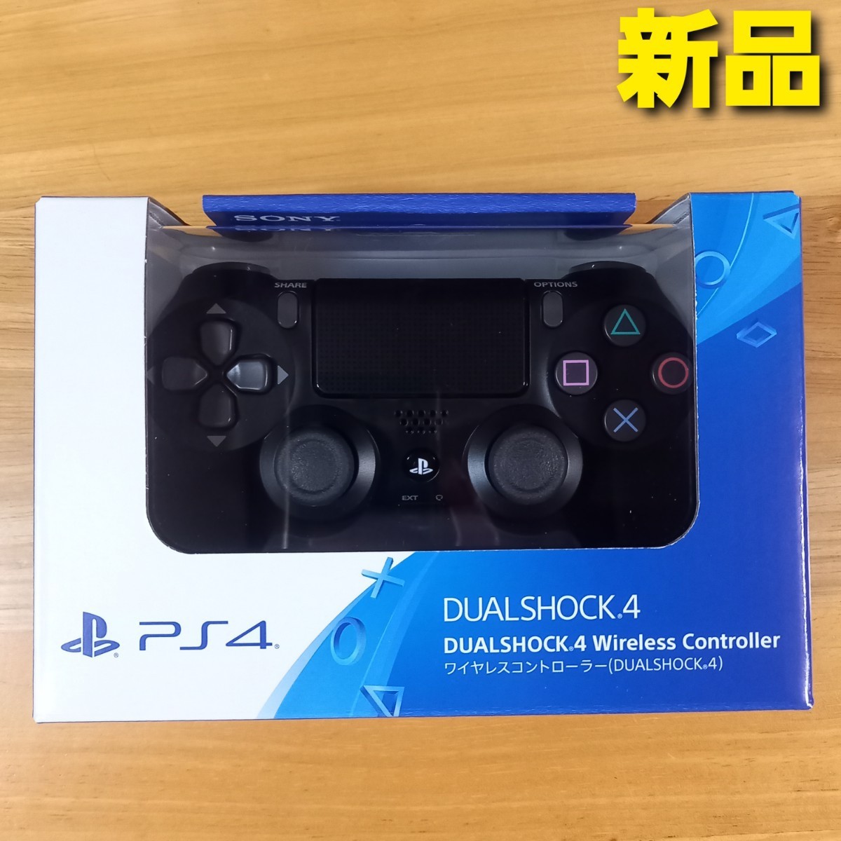 【新品】 PS4　デュアルショック4　ワイヤレスコントローラー　ジェットブラック　純正　未開封