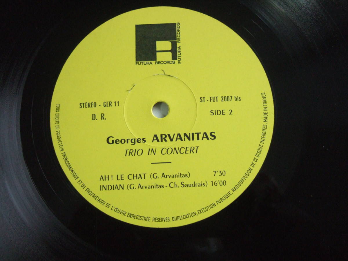 仏Futura Georges Arvanitas/Ｔrio in Ｃoncert （Ｗジャケ