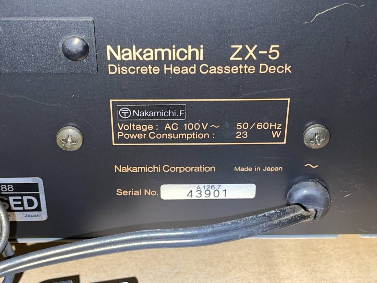 日本未入荷!入手困難!】 Nakamichi ナカミチ カセットデッキ ZX-5 