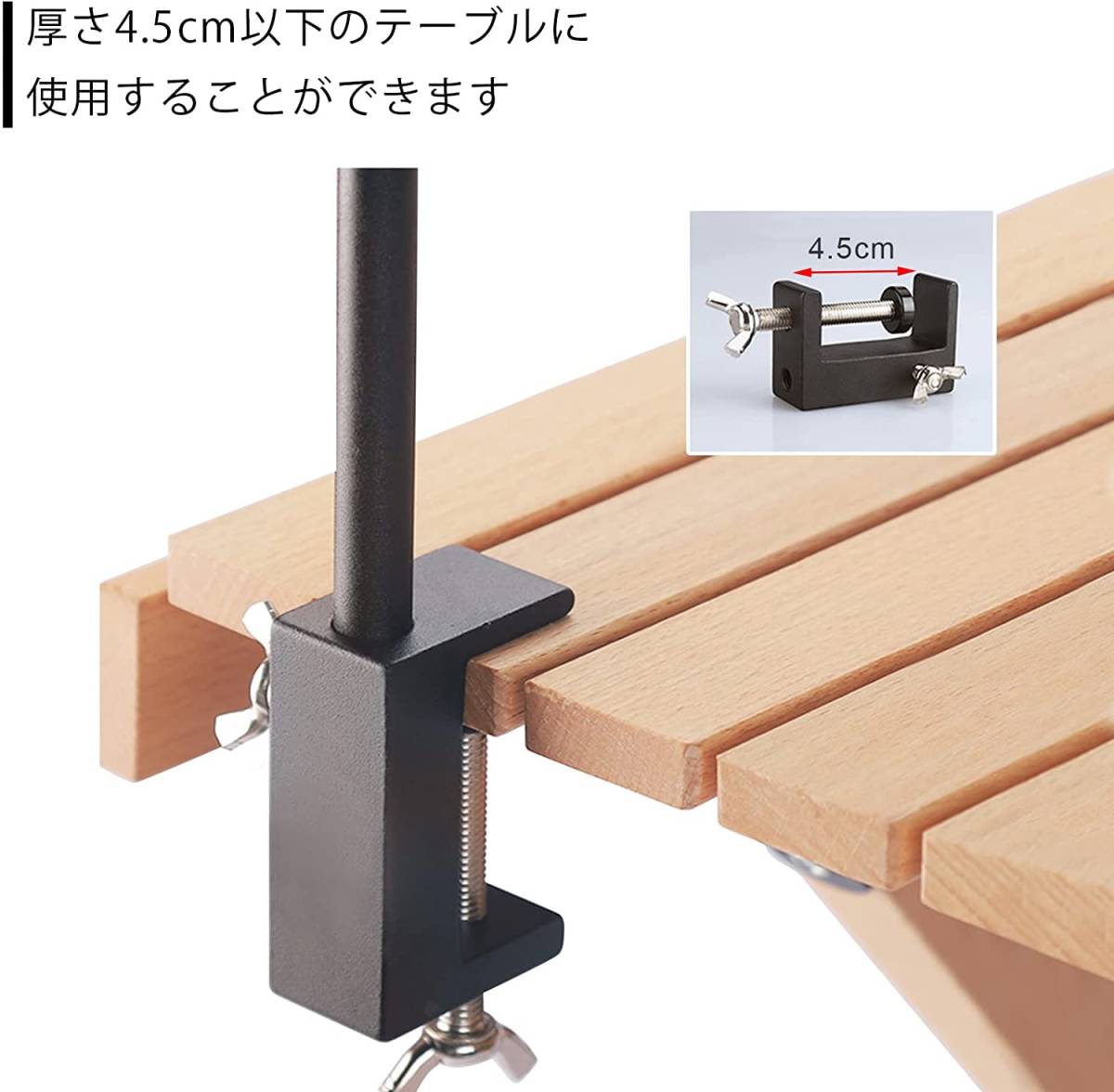 ランタンスタンド 黒 150cm ランタンポール クランプ 2way 超軽量 丈夫 アルミ 収納袋付 キャンプ用品