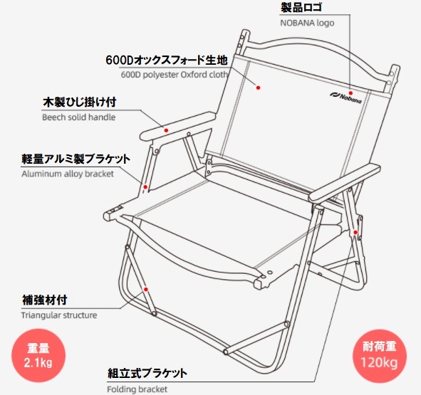 ウッドチェア アウトドアチェア タン 軽量 折りたたみ 椅子 キャンプ 冬キャン ソロキャン 焚火