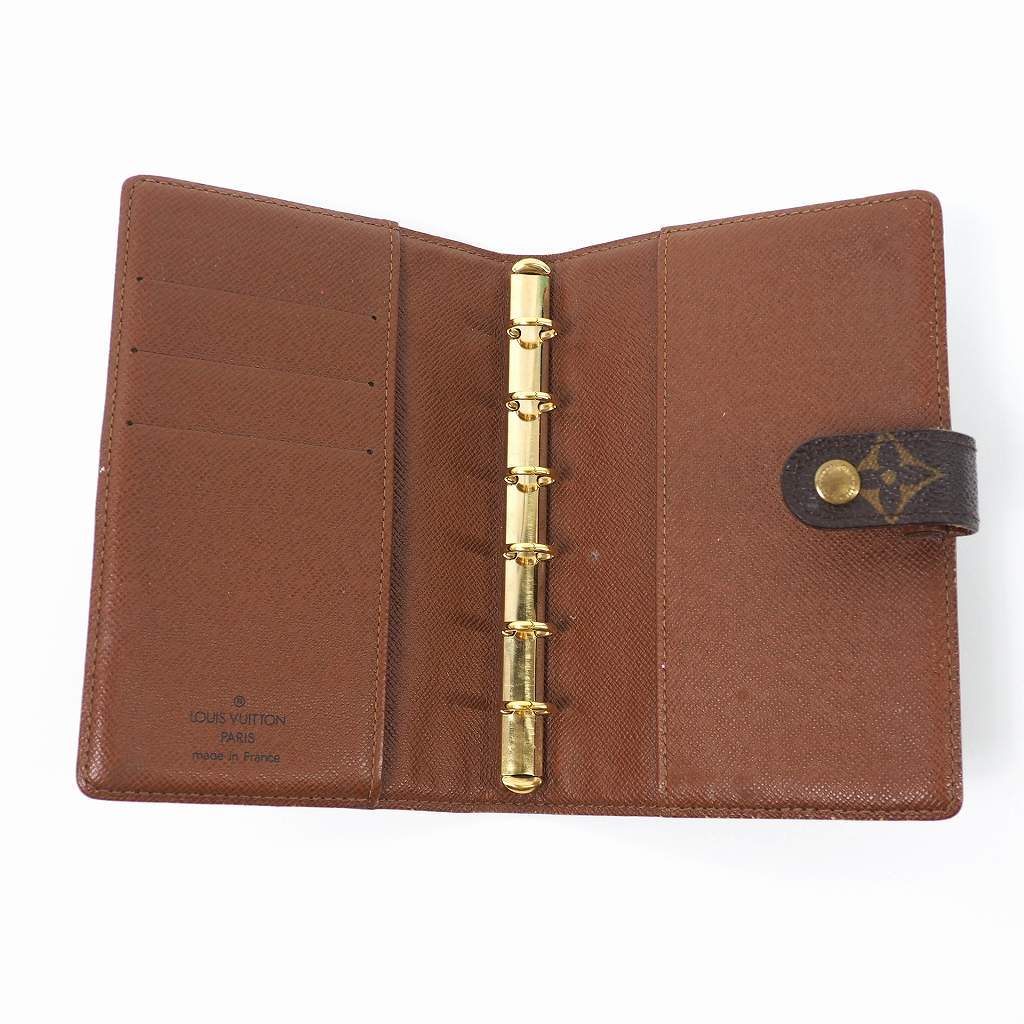 ルイヴィトン LOUIS VUITTON アジェンダPM モノグラム 手帳カバー 6穴