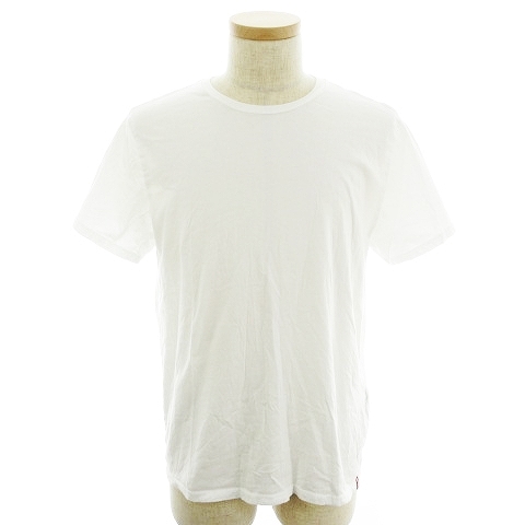 リーバイス Levi's Tシャツ カットソー 半袖 クルーネック コットン 薄手 無地 XL 白 ホワイト トップス /NA メンズ_画像1