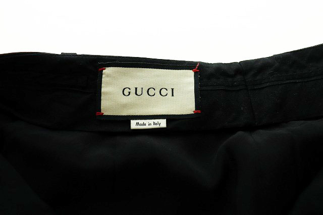 グッチ GUCCI 20SS eterotopia フレアパンツ ブラック36【ブランド古着