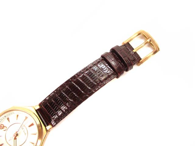 ポールスミス PAUL SMITH 腕時計 アナログ 3針 クォーツ レザーベルト 型押し 1036-S082056 白文字盤 ゴールド系 ブラウン レディース_画像4