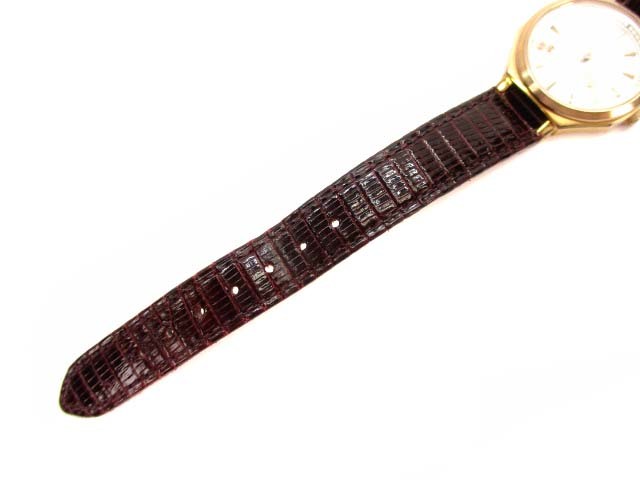 ポールスミス PAUL SMITH 腕時計 アナログ 3針 クォーツ レザーベルト 型押し 1036-S082056 白文字盤 ゴールド系 ブラウン レディース_画像5