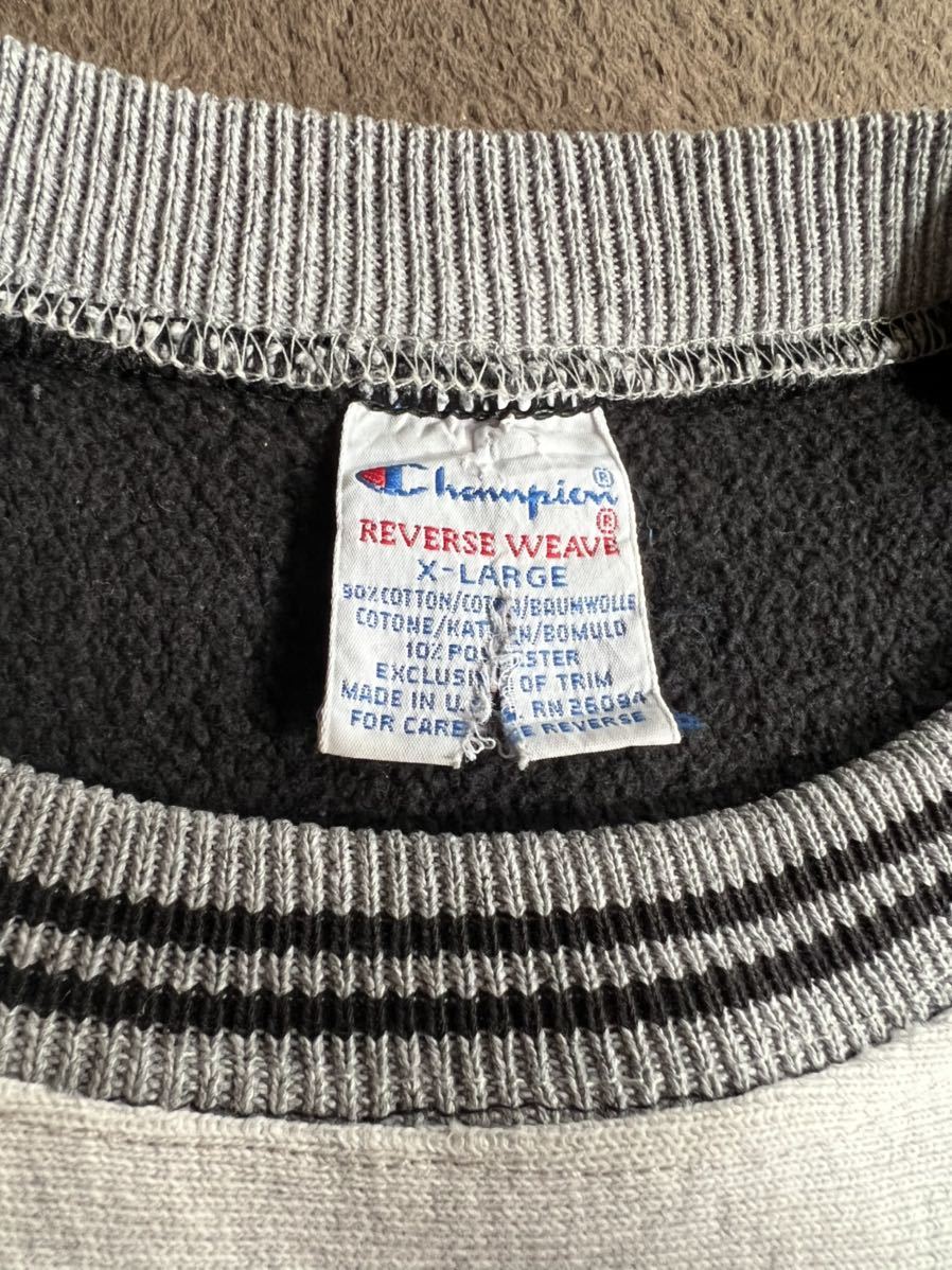 90s ヴィンテージ Champion REVERSE WEAVE RW チャンピオン スウェット 2tone 2トーン ツートン バイカラー リブライン マルチ クレイジー