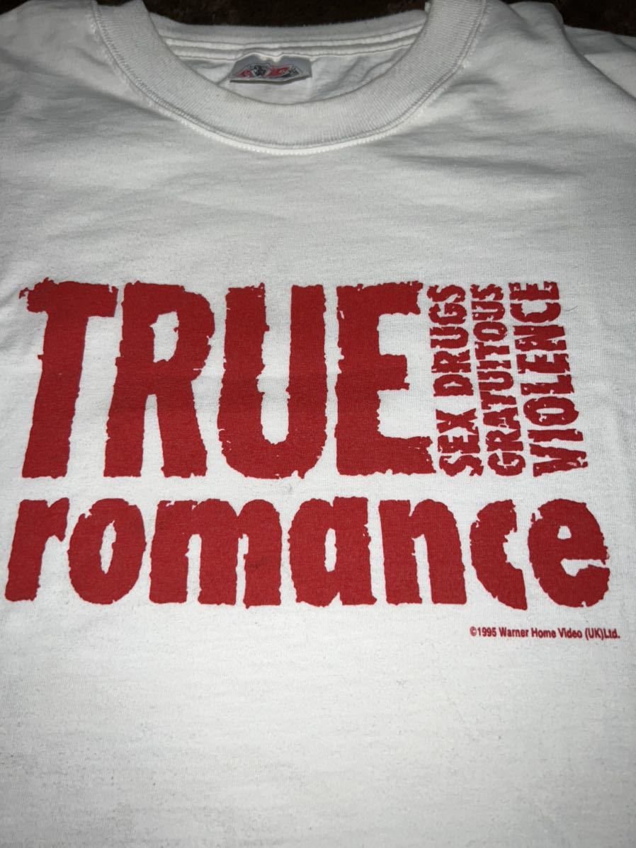 90s ヴィンテージ True Romance ムービー Tシャツ VHS BOXセットトゥルーロマンス ムービー 映画 アート クェンティン  タランティーノ