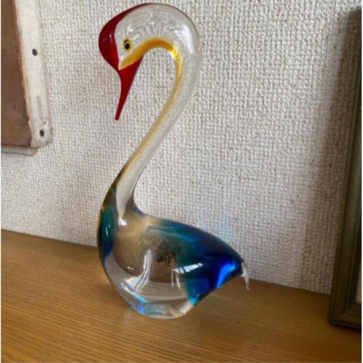 2002年春 週末お値下げ❣️マルティグラス 鳥 2羽 ガラス台付き | www