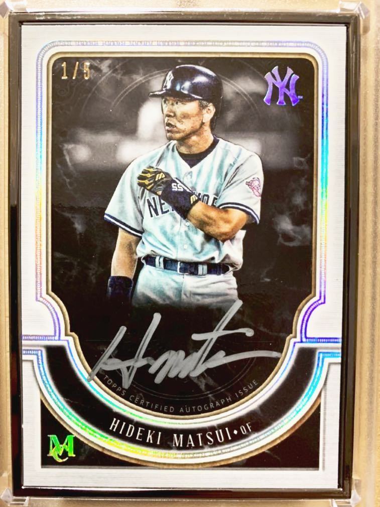 1/5☆1of1☆松井秀喜直筆サインカード☆ 2018 Topps Museum Collection