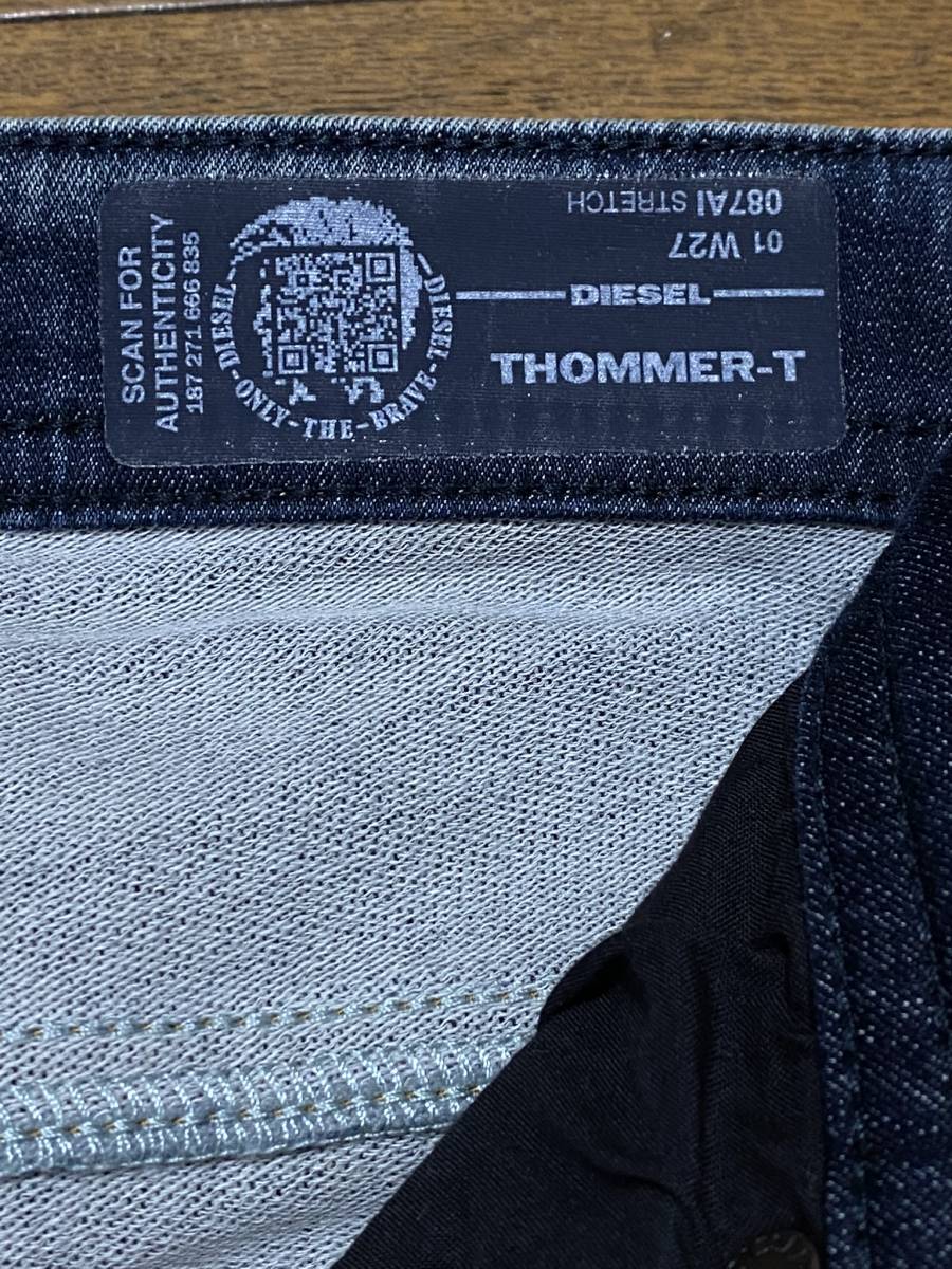 ※DIESEL ディーゼル THOMMER-T 087AI STRETCH ストレッチ デニムパンツ チュニジア製 濃紺 27 　　　　　 BJBB.C_画像9