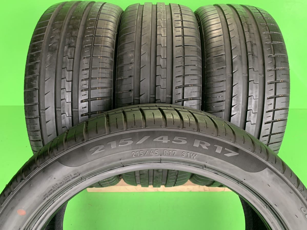 PIRELLI PERFORMANCE P7 EVO 215/45R17(91W)2021年製 8分山 4本