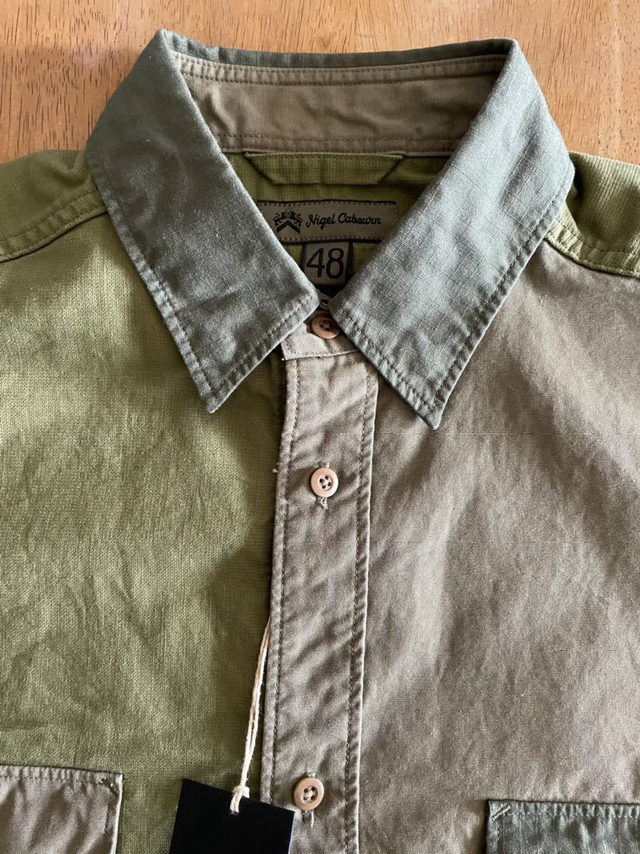 Nigel Cabourn 40s ARMY MIX SHIRT 48 ナイジェルケーボン アーミー