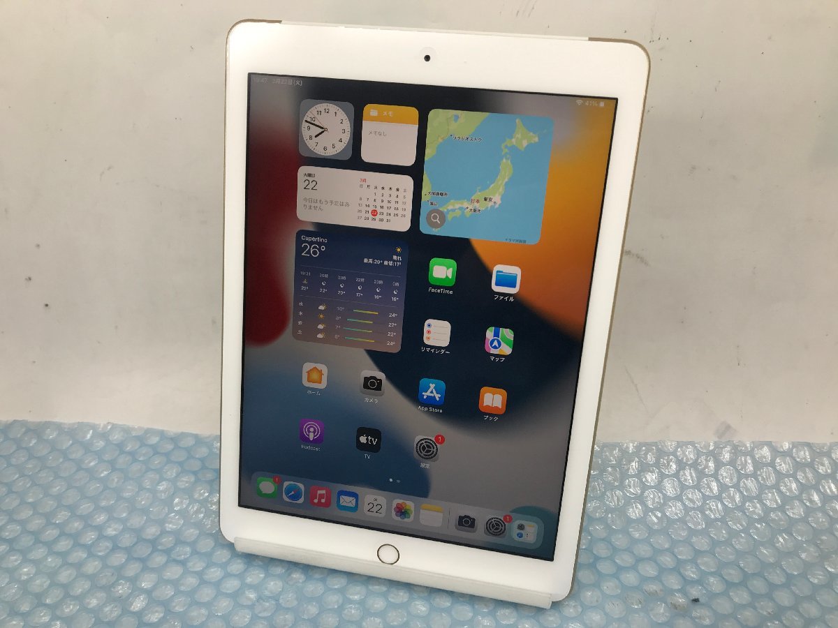 Apple】iPad 第5世代 A1823 MPG42J/A au 容量32GB ゴールド iOS15.1