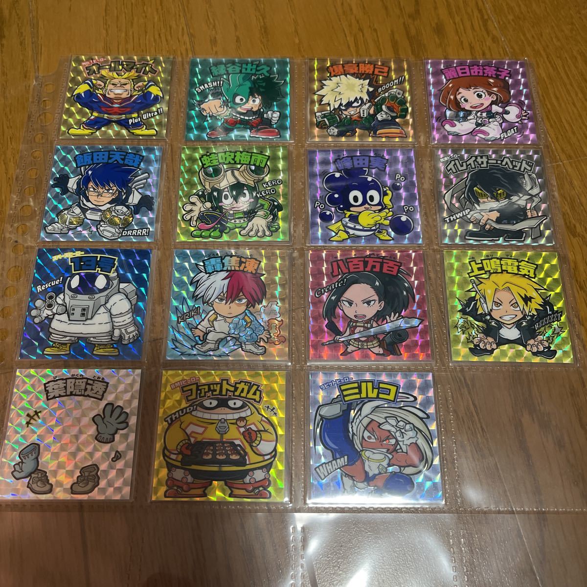 僕のヒーローアカデミア 自作シール 15種 コンプセット 角プリ 旧