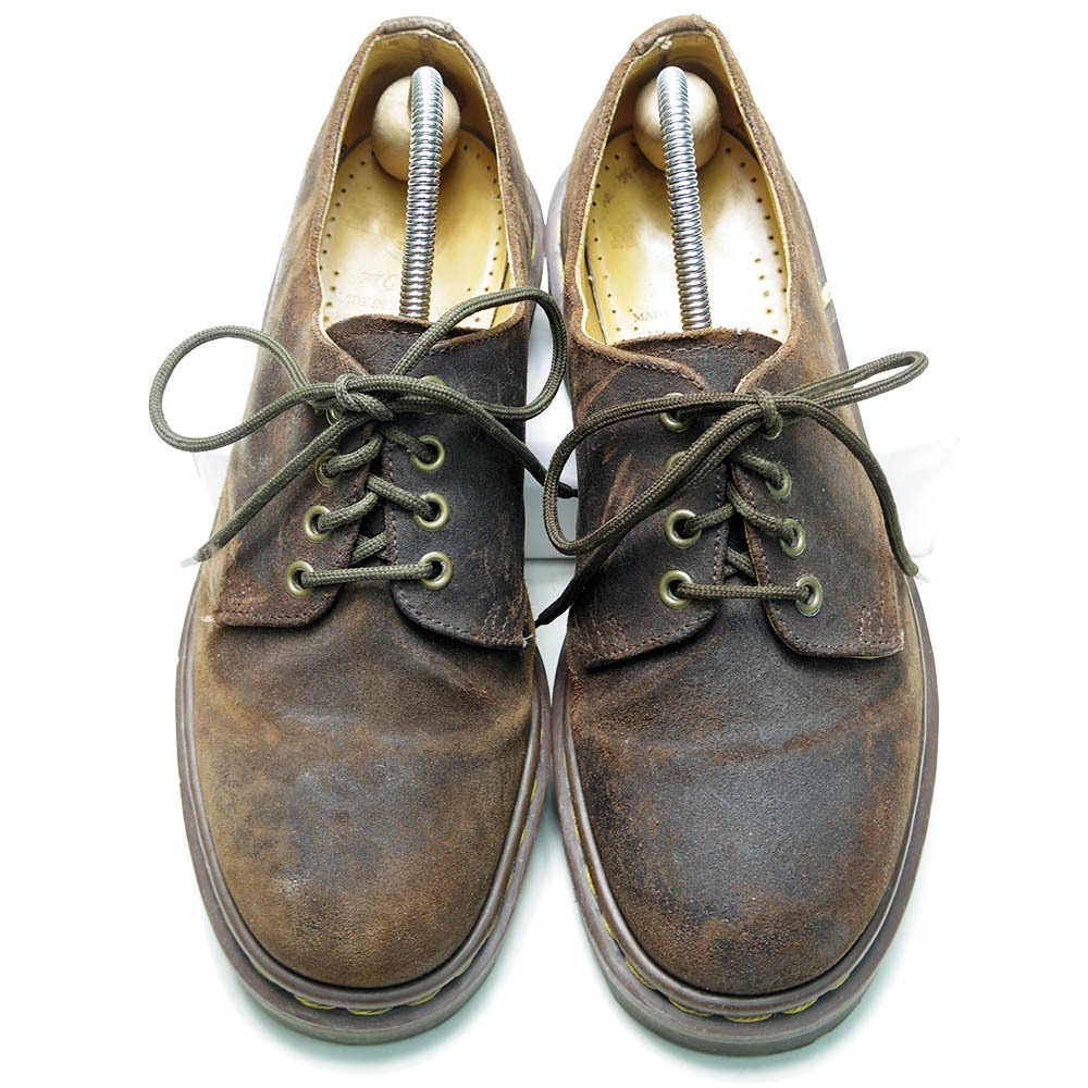 25.5cm相当　UK7　Dr.Martens　ドクターマーチン　MADE IN ENGLAND　イングランド製　4ホール　ブラウン　革靴　レザーシューズ/U4656_画像2