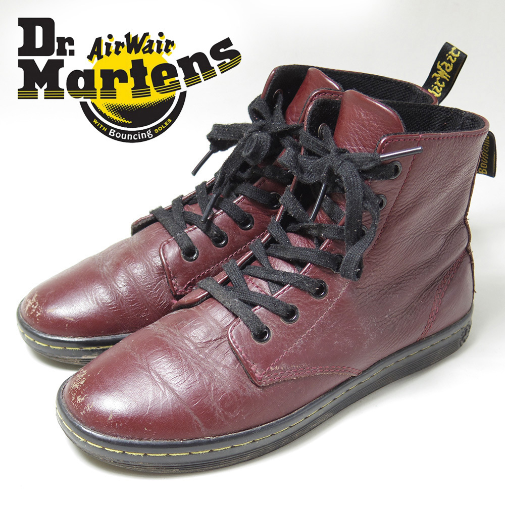 UK5 24cm相当 Dr.Martens 本店 ドクターマーチン 7ホール レザーシューズ 驚きの値段 ブーツ ワインレッド マーチン 革靴 U3754
