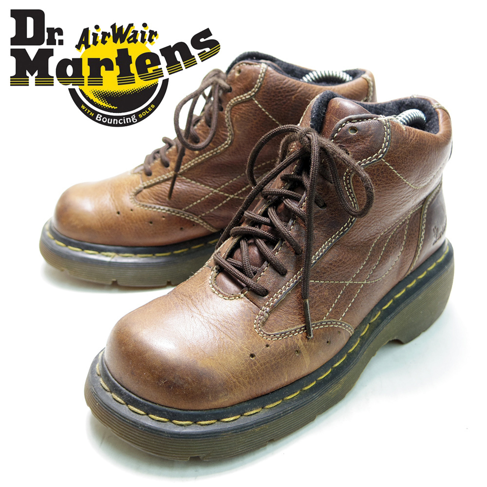  UK5　24cm相当　Dr.Martens　ドクターマーチン　革靴　8ホール　レザーシューズ　レザー　マーチンブラウン　ワークシューズ　/U4459_画像1