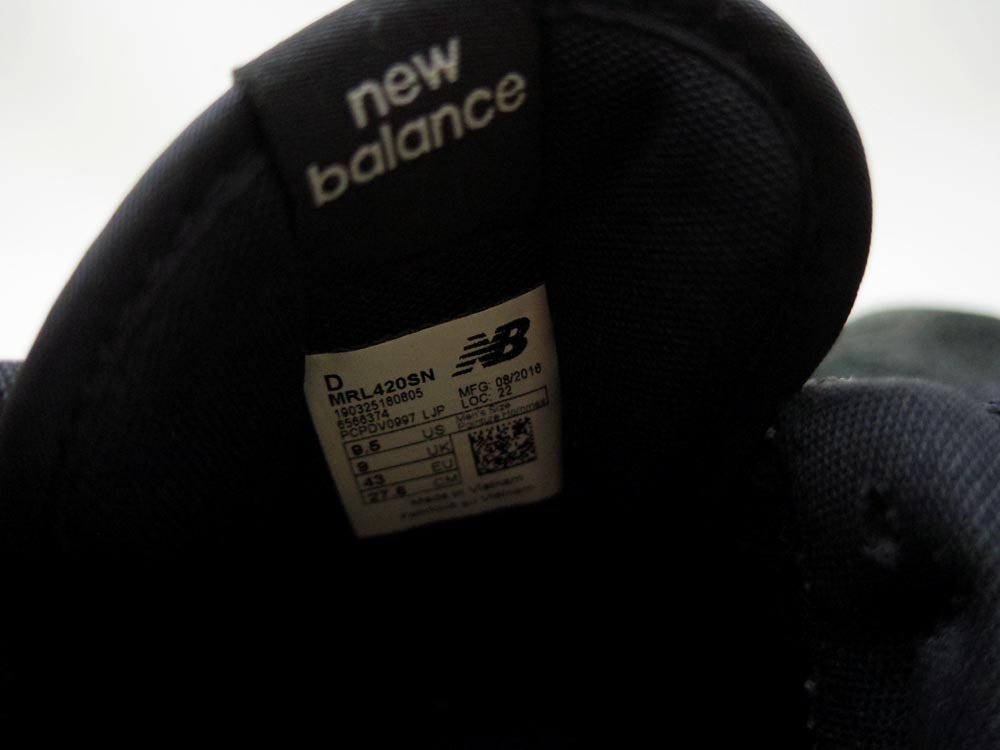 限定SALE 30%OFF!　27.5cm相当　New Balance MRL420SN　ニューバランス 　スニーカー ブラック　カジュアル　/U509_画像10