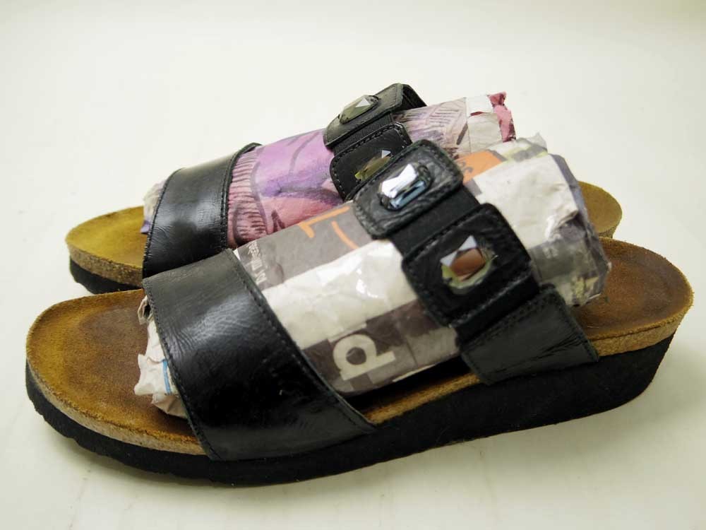 24cm相当(38)◆NAOT ナオト コンフォートサンダル レザー 靴 サンダル ブラック　革靴　コンフォートシューズ / h88_画像1