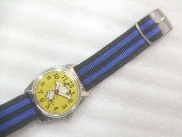 レトロ70sシチズンスヌーピー手巻腕時計（OH済純正風防交換済）　か439
