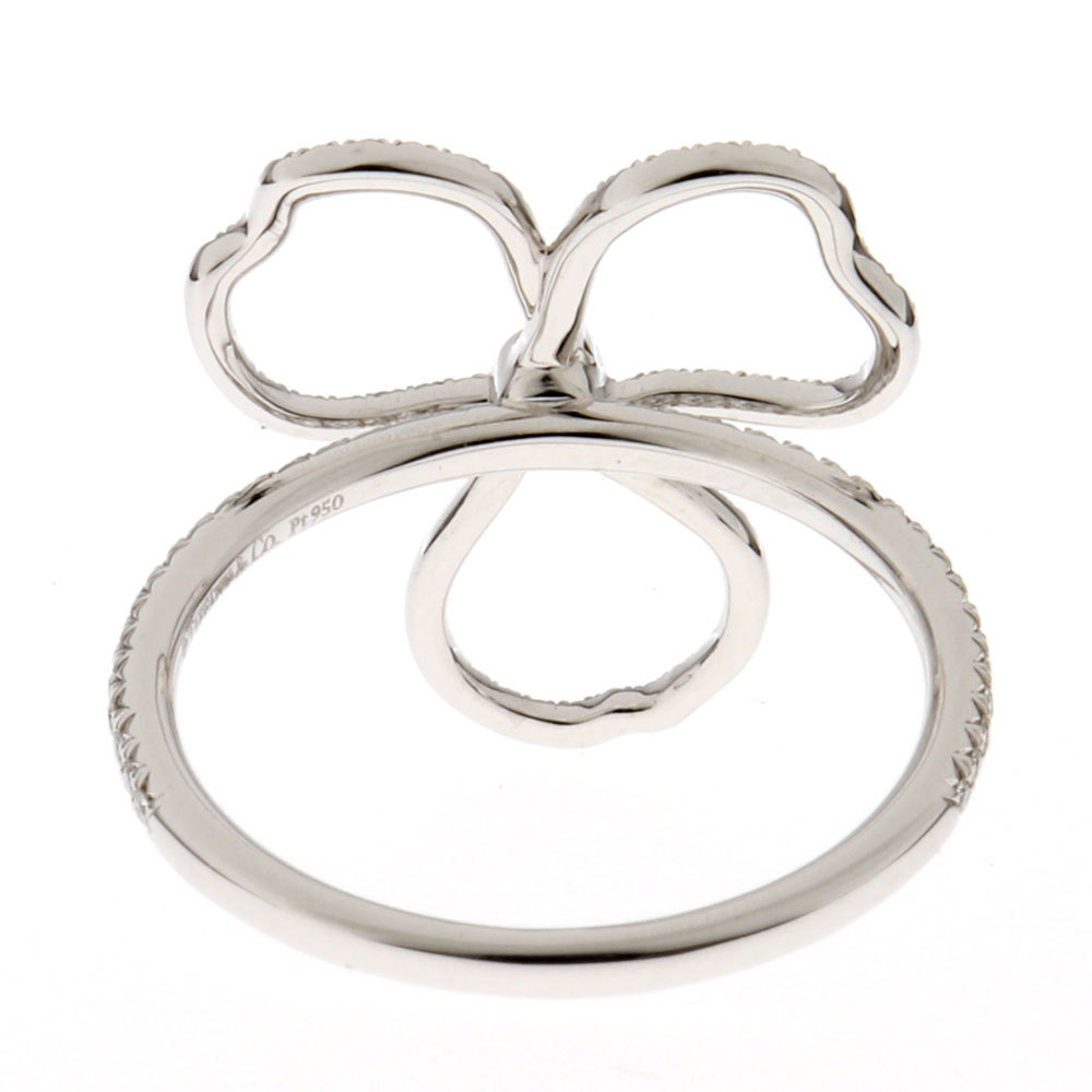 （美品）ティファニー TIFFANY ペーパーフラワー オープン フラワー ダイヤリング 指輪 Pt950 ×ダイヤモンド 約14号 9008_画像4