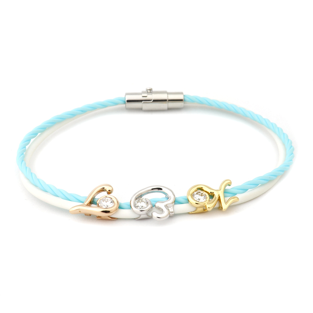 美品)フォーエバーマーク Forevermark イニシャル コードブレスレット