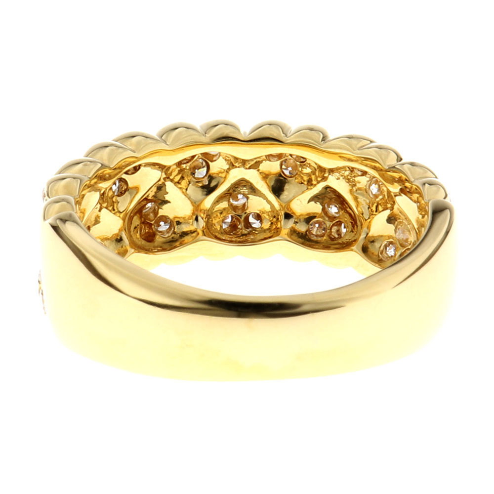 ( прекрасный товар ) Nina Ricci NINA RICCI Heart кольцо с бриллиантом половина diamond кольцо примерно 13 номер K18 YG x diamond 0.65ct 9052