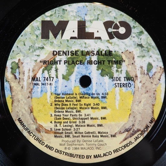 ■MALACO! プロモ!★DENISE LASALLE/RIGHT PLACE RIGHT TIME★送料無料(条件有り)多数出品中!★オリジナル名盤■_画像3