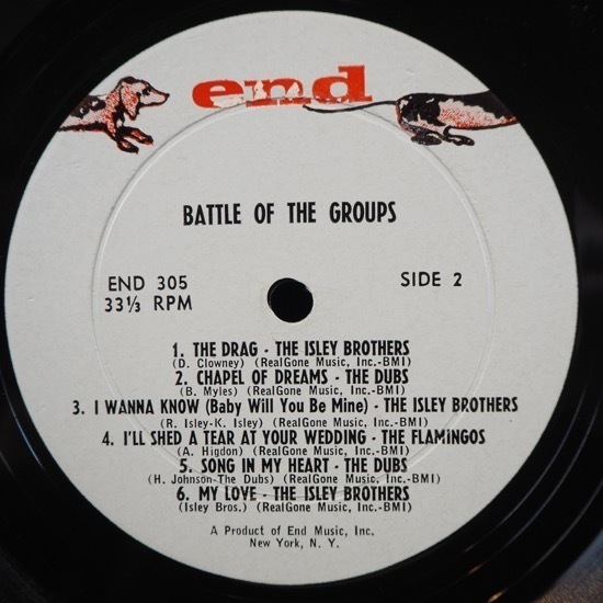 ■ENDレコ深溝 MONO盤! ISLEY BROS,DUBS他! ★BATTLE OF GROUPS★送料無料(条件有り)多数出品中!★名盤■_画像3