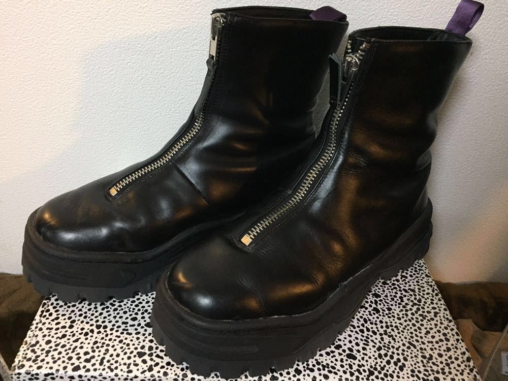 Eytys RAVEN ダッドスニーカー レザー ブーツ センタージップ 黒