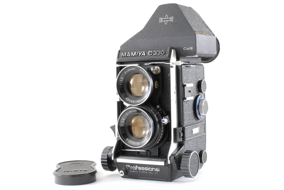 【美品 保障付 動作確認済】Mamiya C330 Professional TLR Film Camera + 80mm f2.8 Blue Dot Lens マミヤ Q2835@5Q 大判、中判カメラ用