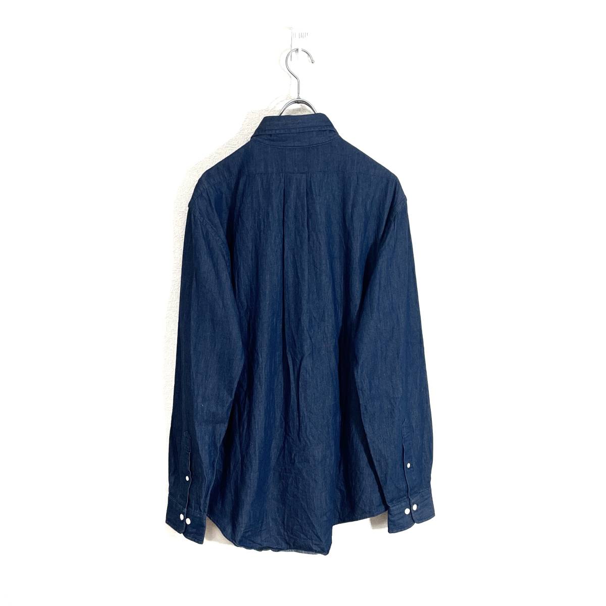 Brooks Brothers 現行品 REGENT デニム ボタンダウンシャツ M (40) 胸ロゴ インディゴ ブルックスブラザーズ BDシャツ