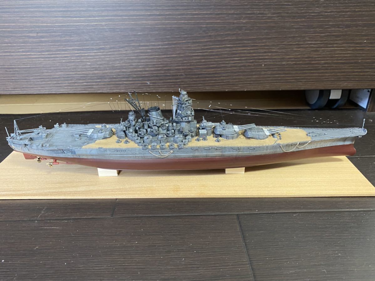 日本海軍 戦艦 大和 1/700 超精密模型 エッチングパーツ多数 完成品