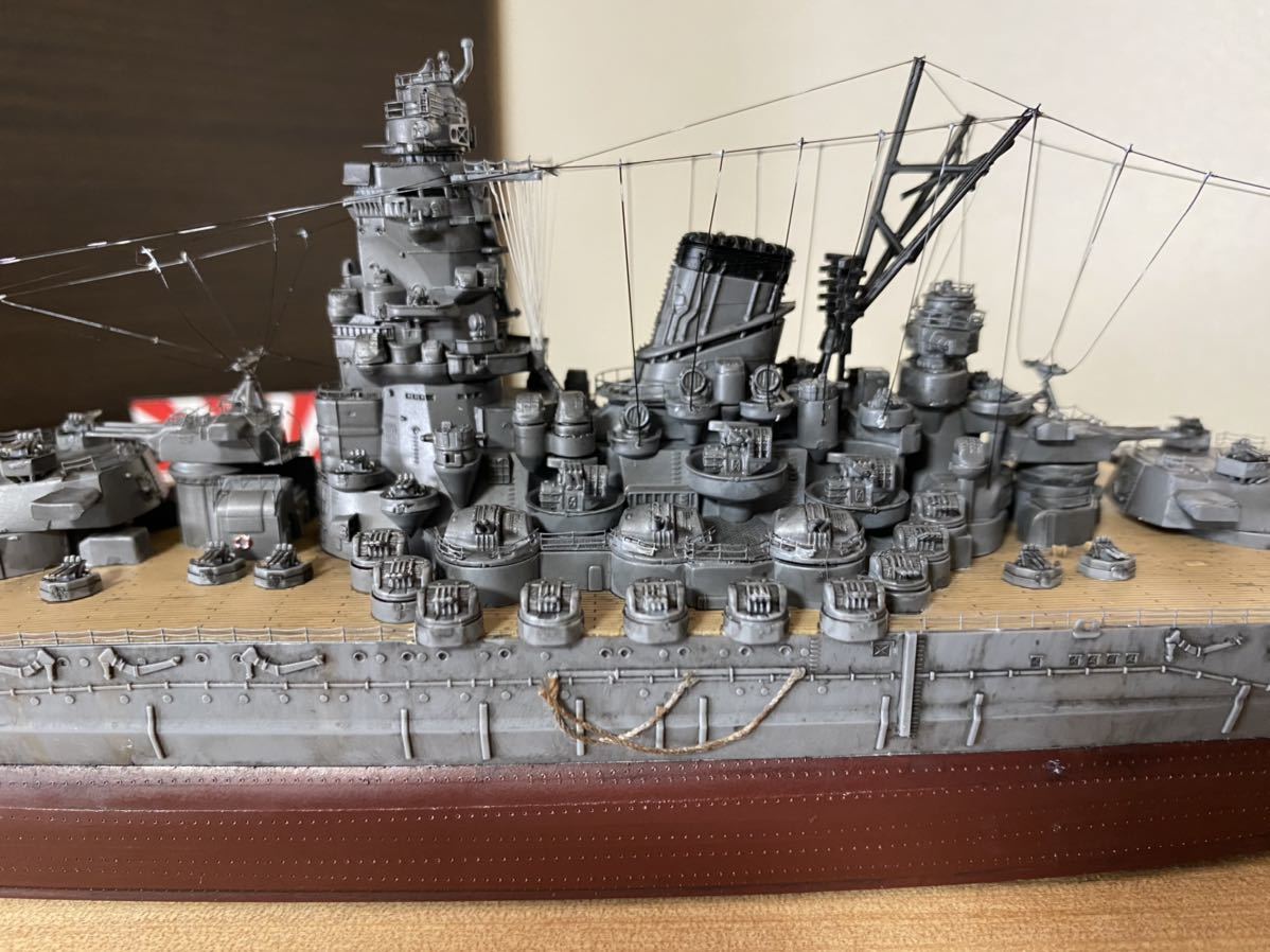 日本海軍 戦艦 大和 1/700 超精密模型 エッチングパーツ多数 完成品