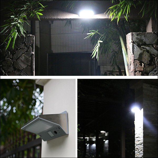 LED センサーライト (3) ソーラー充電式 人感センサー ガーデンライト 電気・電池 不要 防犯 作業灯/10_画像10